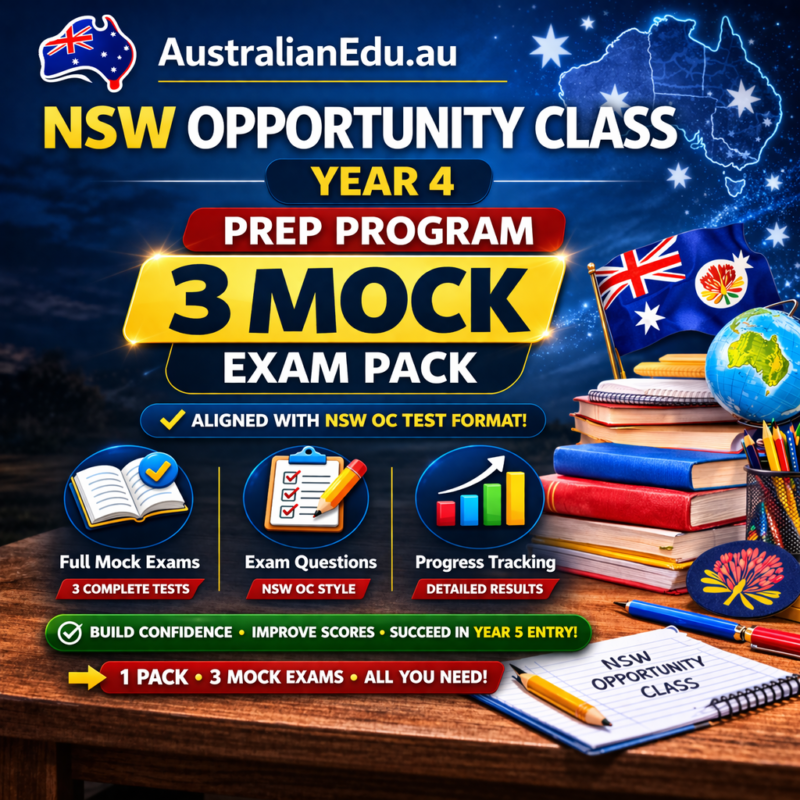 NSW Opportunity Class – 3 Mock Exam Pack