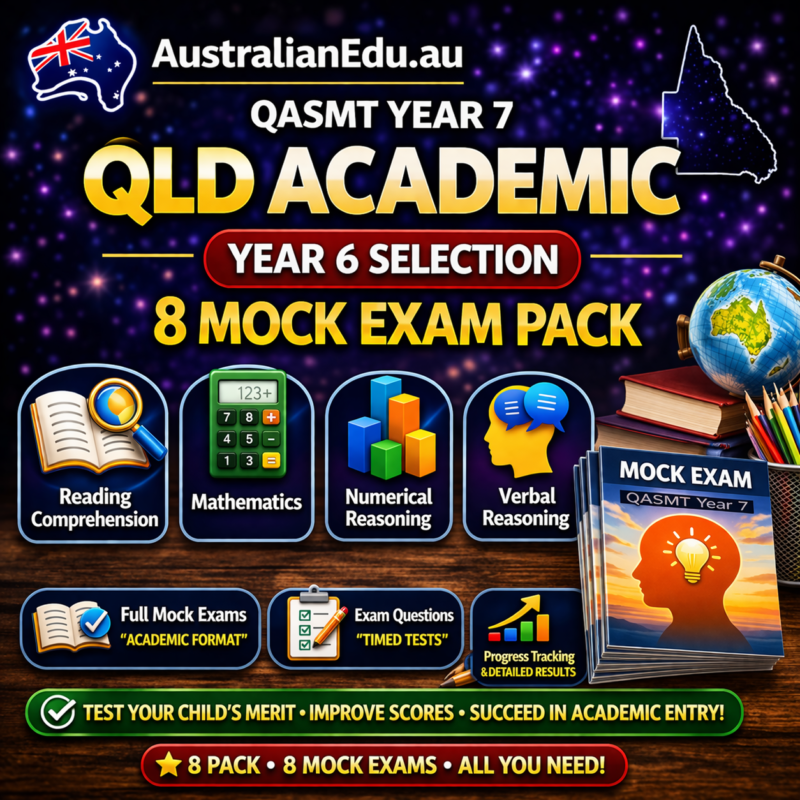 QLD Academies (EduTest) – 8 Mock Exam Pack