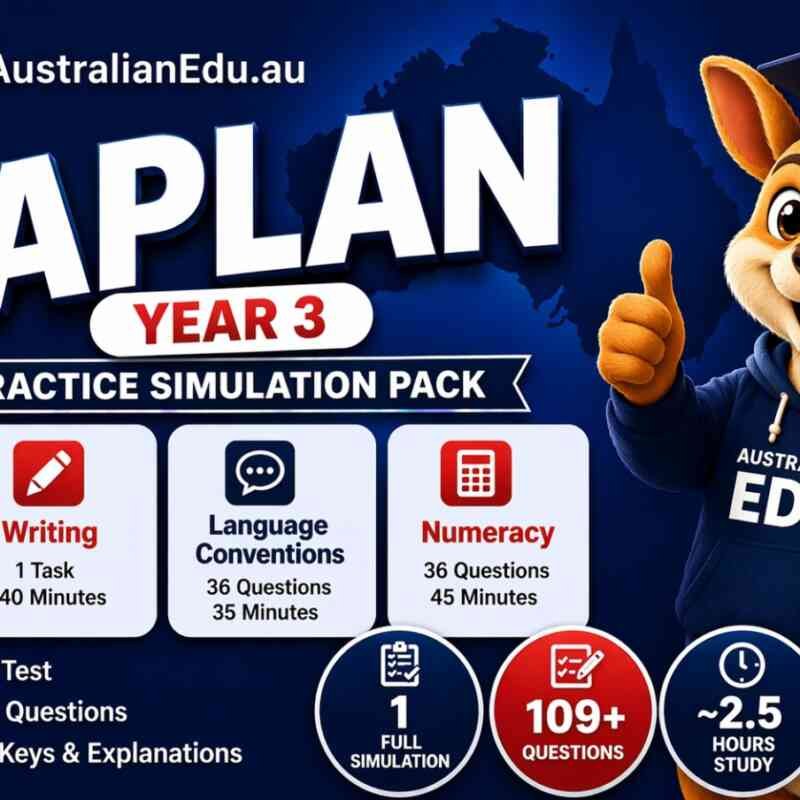 NAPLAN Year 3 – 1 Mock Exam Pack