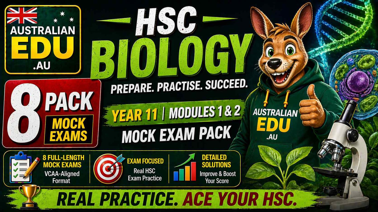 HSC Biology Year 11 Australian Edu 8 Mock Pack