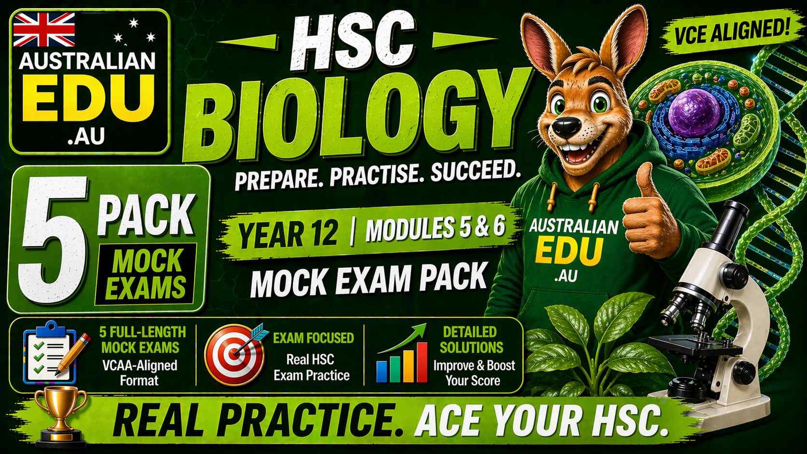 HSC Biology Year 12 Australian Edu 5 Mock Pack