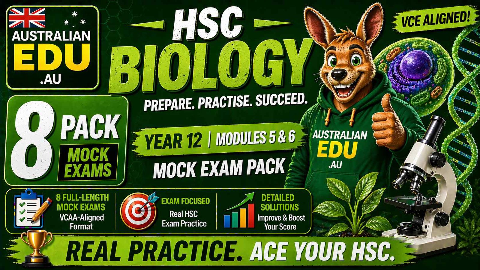 HSC Biology Year 12 Australian Edu 8 Mock Pack
