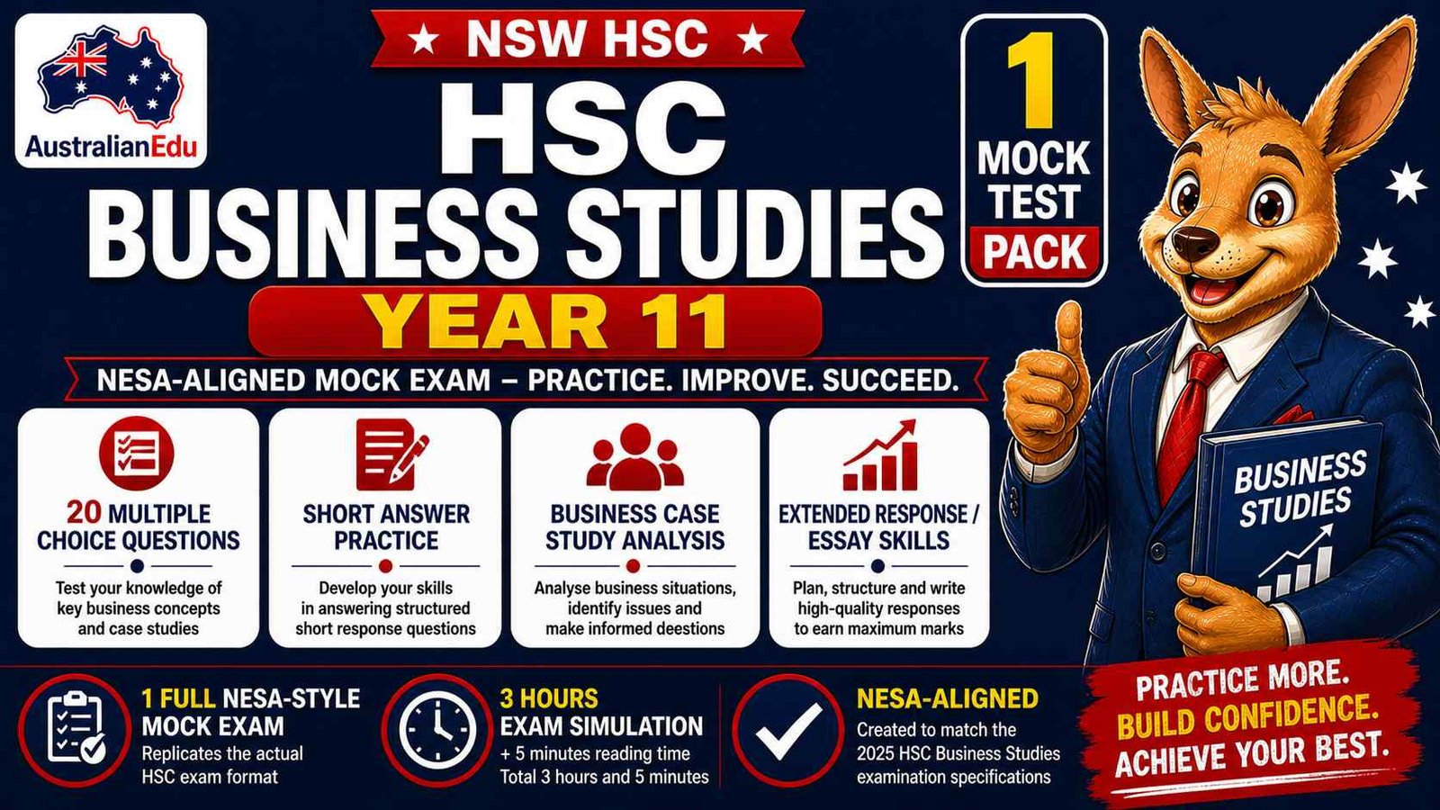 HSC Business Studies Year 11 Australian Edu 1 Mock Pack