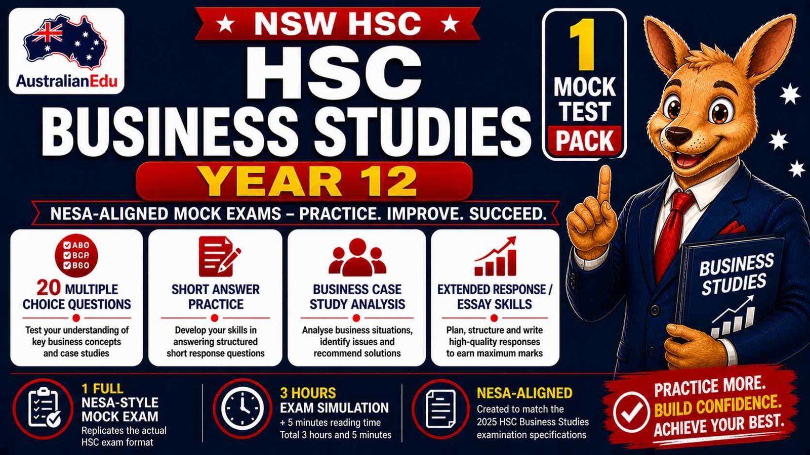 HSC Business Studies Year 12 Australian Edu 1 Mock Pack
