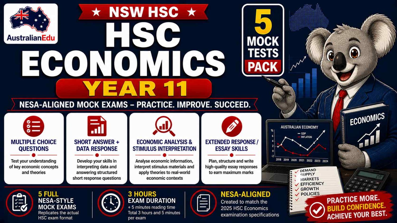 HSC Economics Year 11 Australian Edu 5 Mock Pack