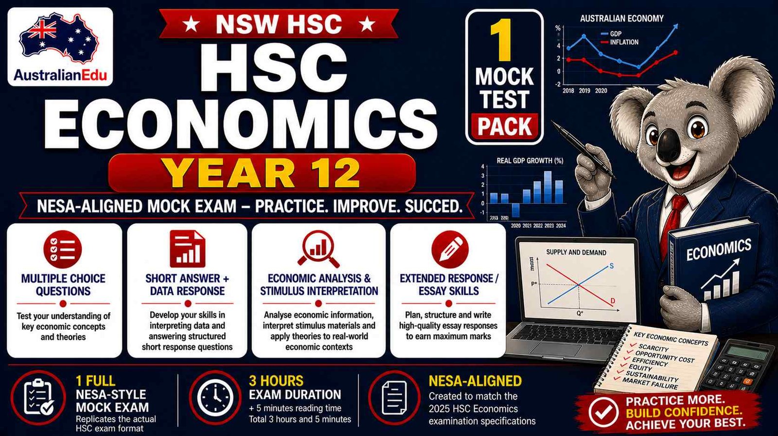 HSC Economics Year 12 Australian Edu 1 Mock Pack