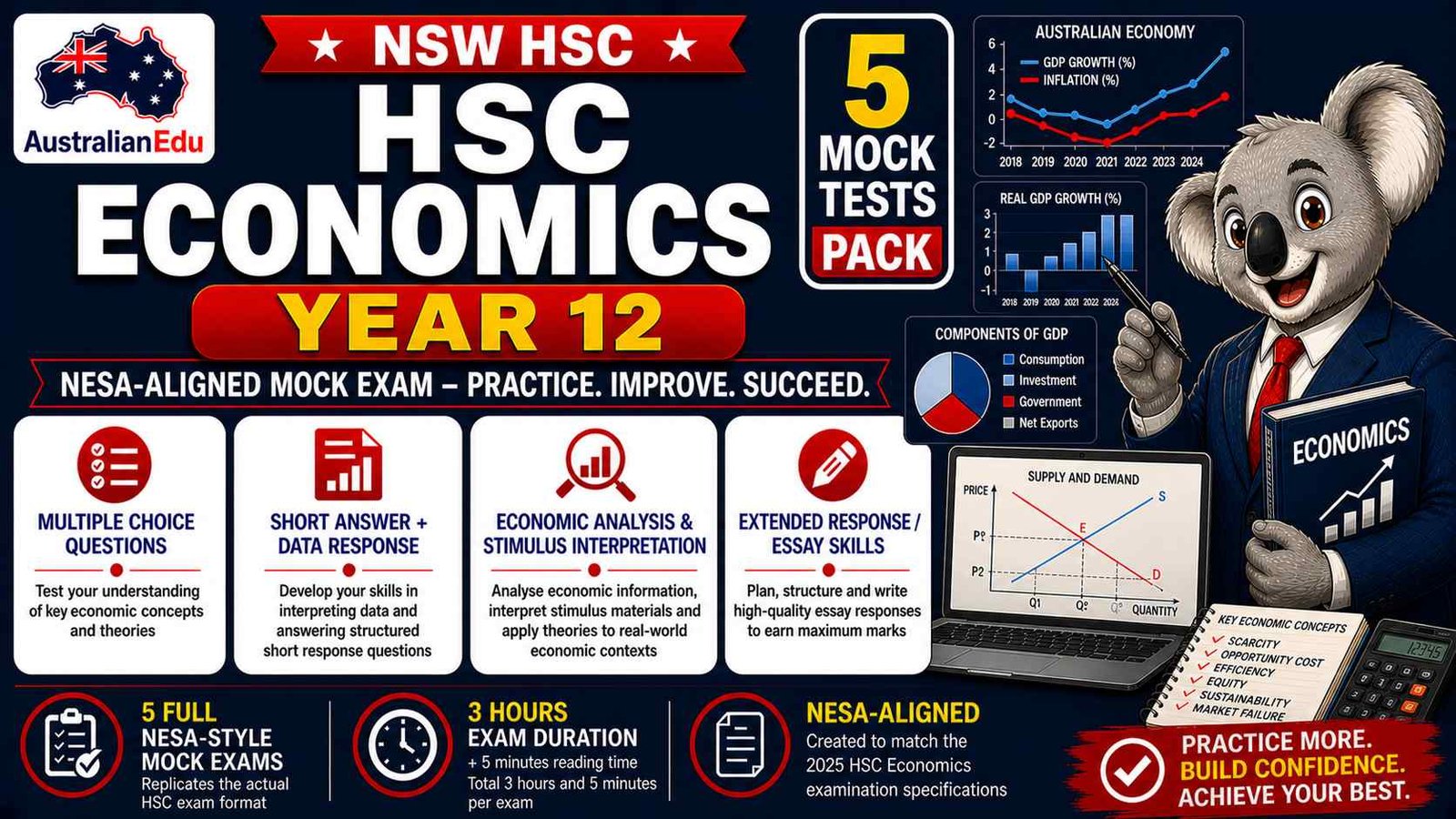 HSC Economics Year 12 Australian Edu 5 Mock Pack (2)