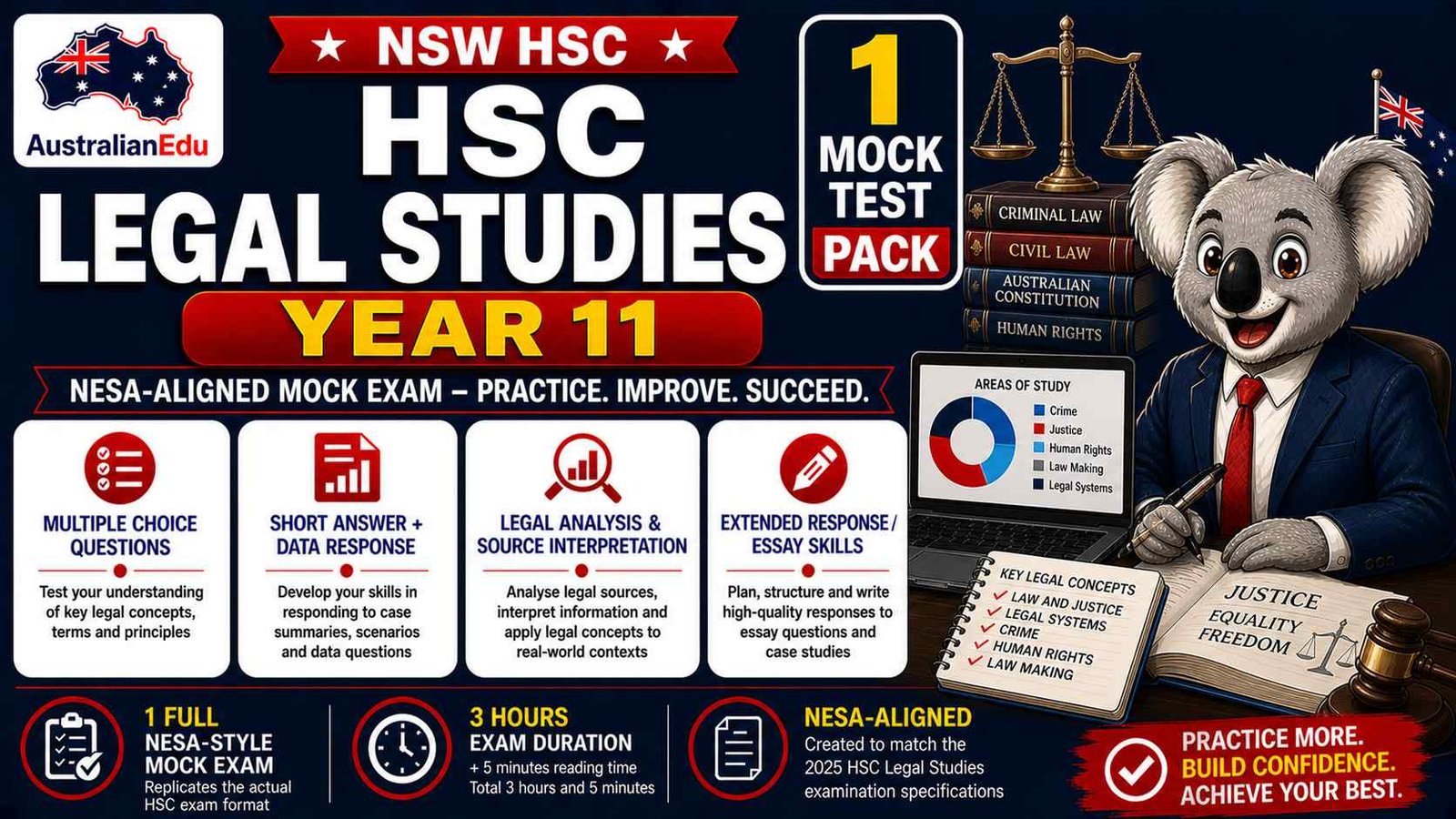 HSC Legal Studies Year 11 Australian Edu 1 Mock Pack