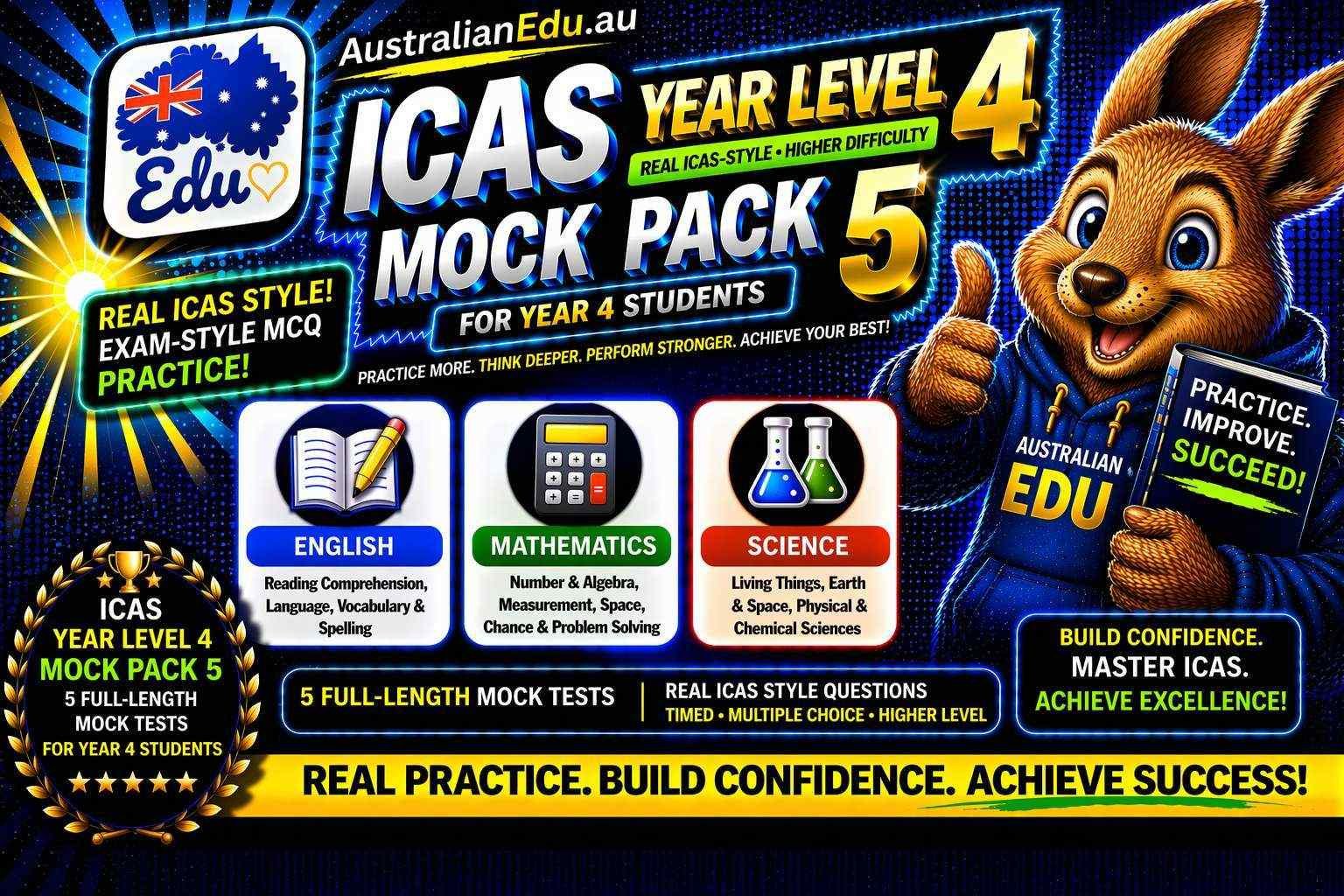 ICAS Year 4 (Paper B) – 5 Mock Pack
