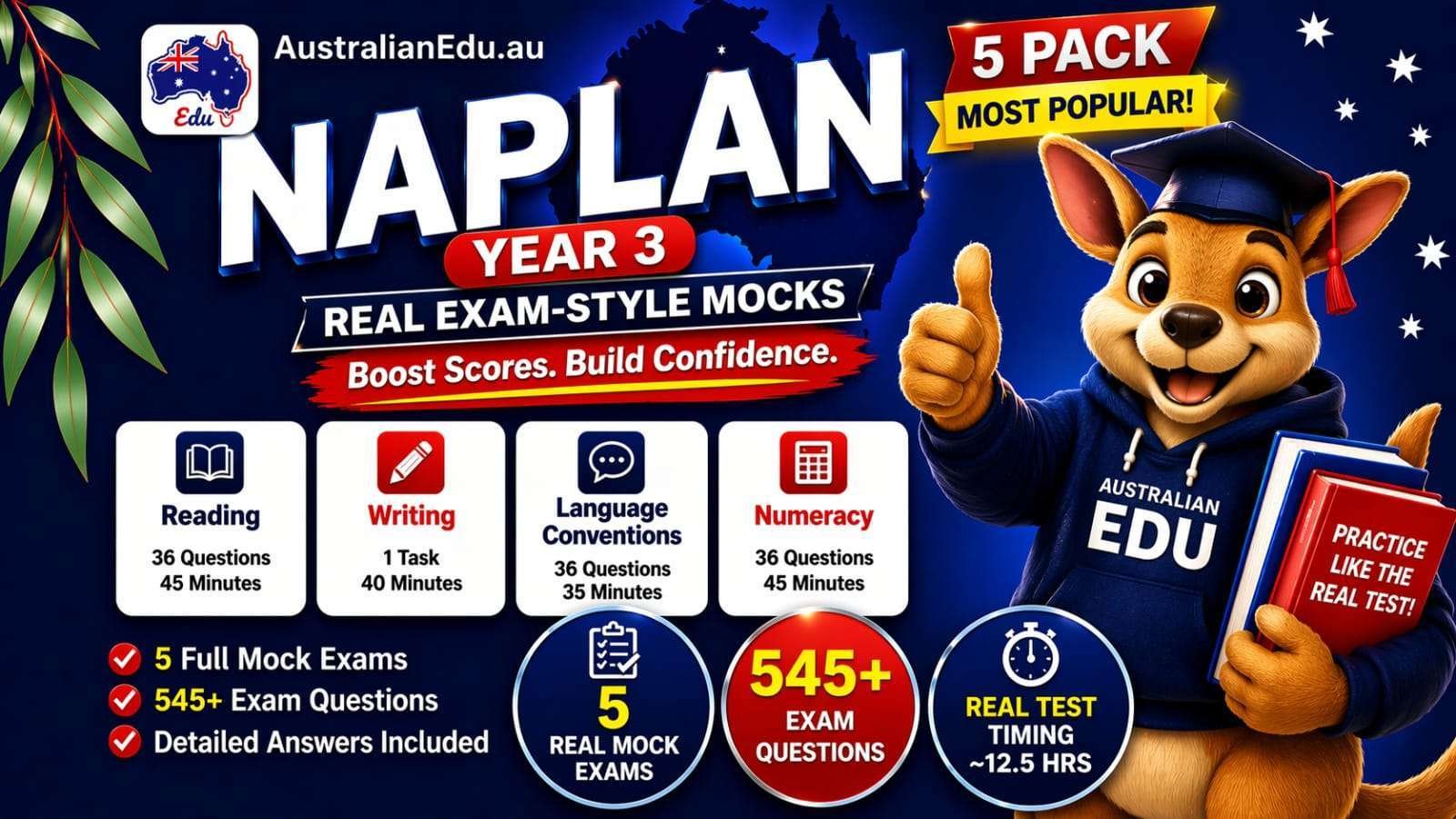 NAPLAN Year 3 Australian Edu 5 Mock Pack (2)
