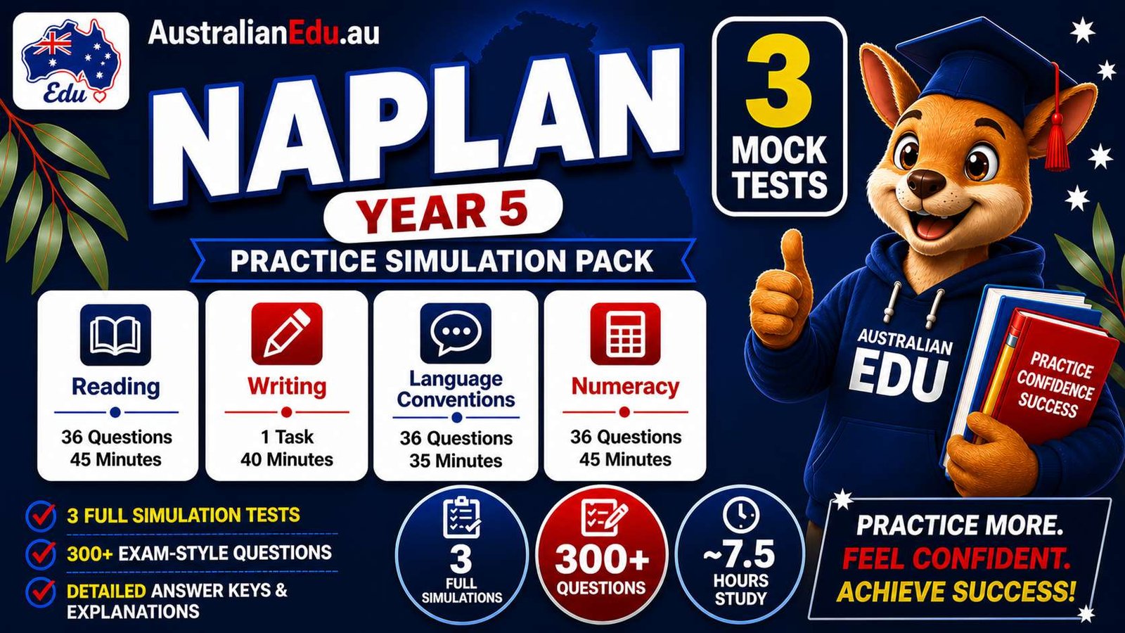 NAPLAN Year 5 Australian Edu 3 Mock Pack