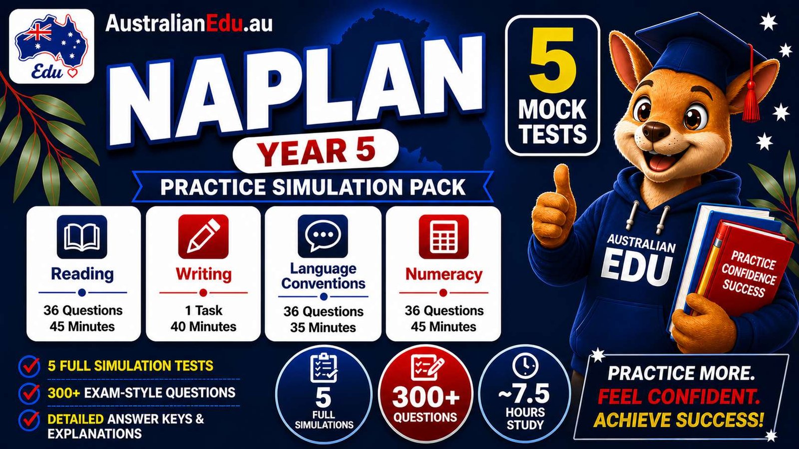 NAPLAN Year 5 Australian Edu 5 Mock Pack