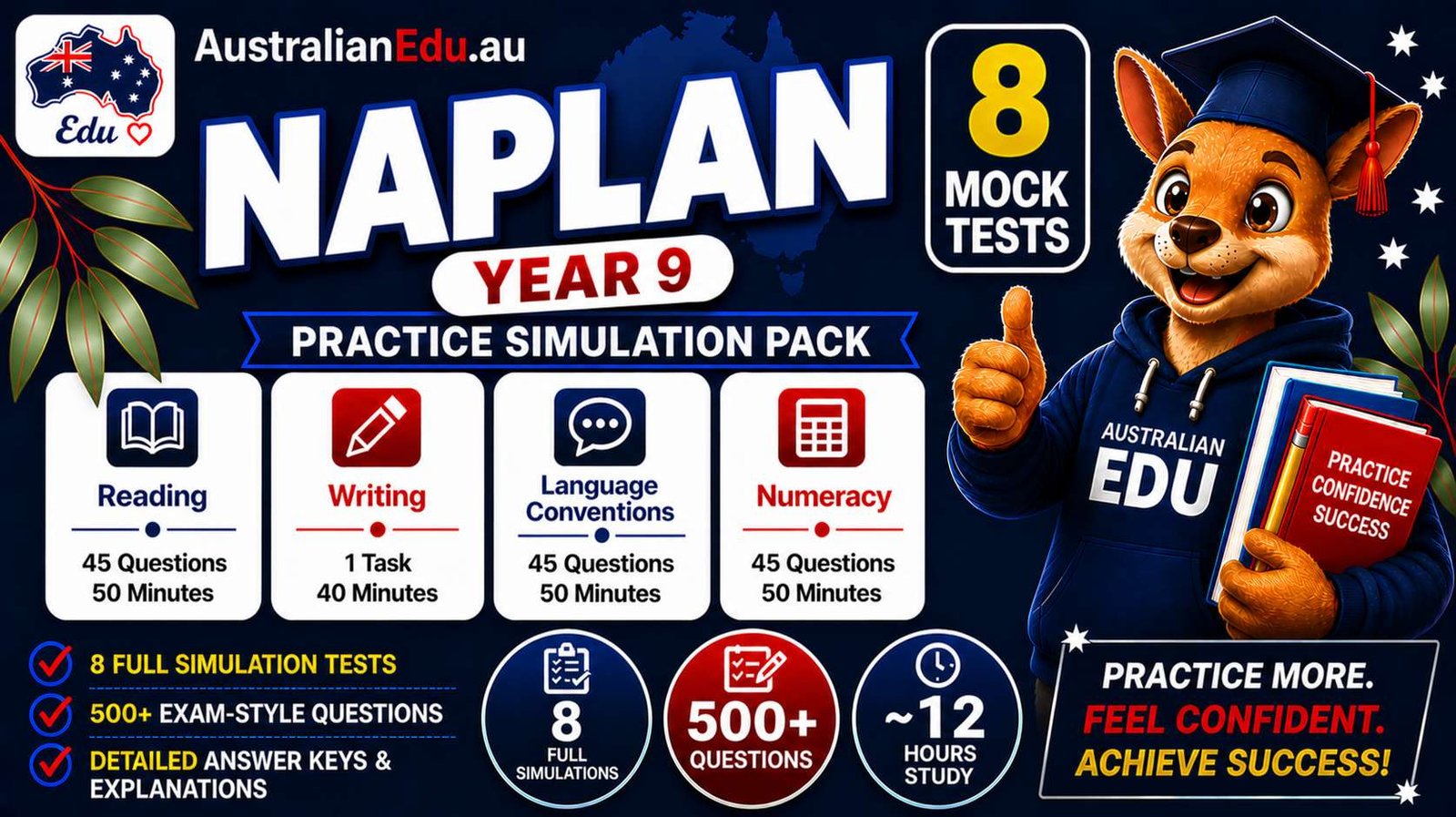 NAPLAN Year 9 Australian Edu 8 Mock Pack