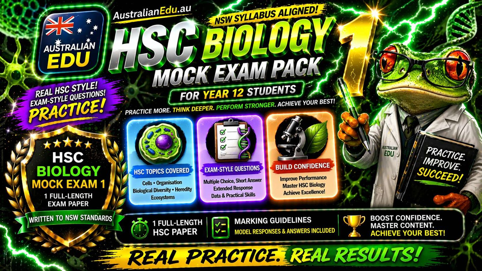 NSW HSC Biology Year 12 AUSTRALIAN EDU 1 Mock Pack Course
