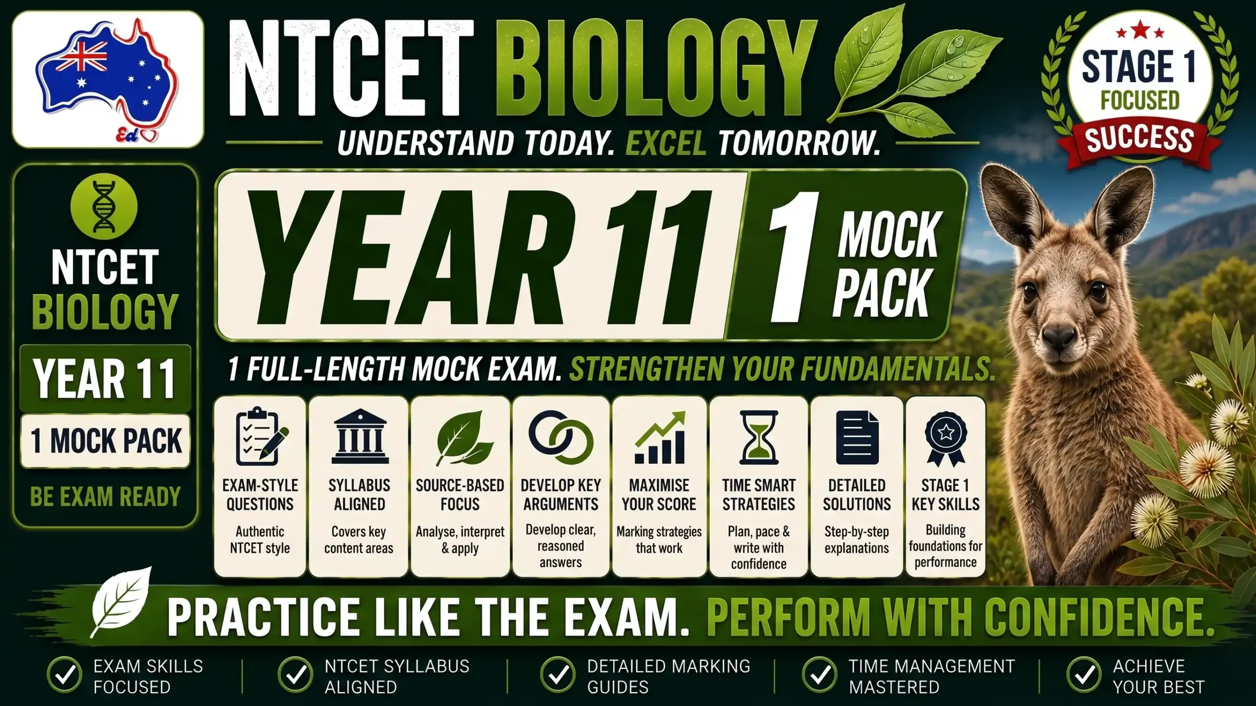 NTCET Biology Year 11 - 1 Mock Pack
