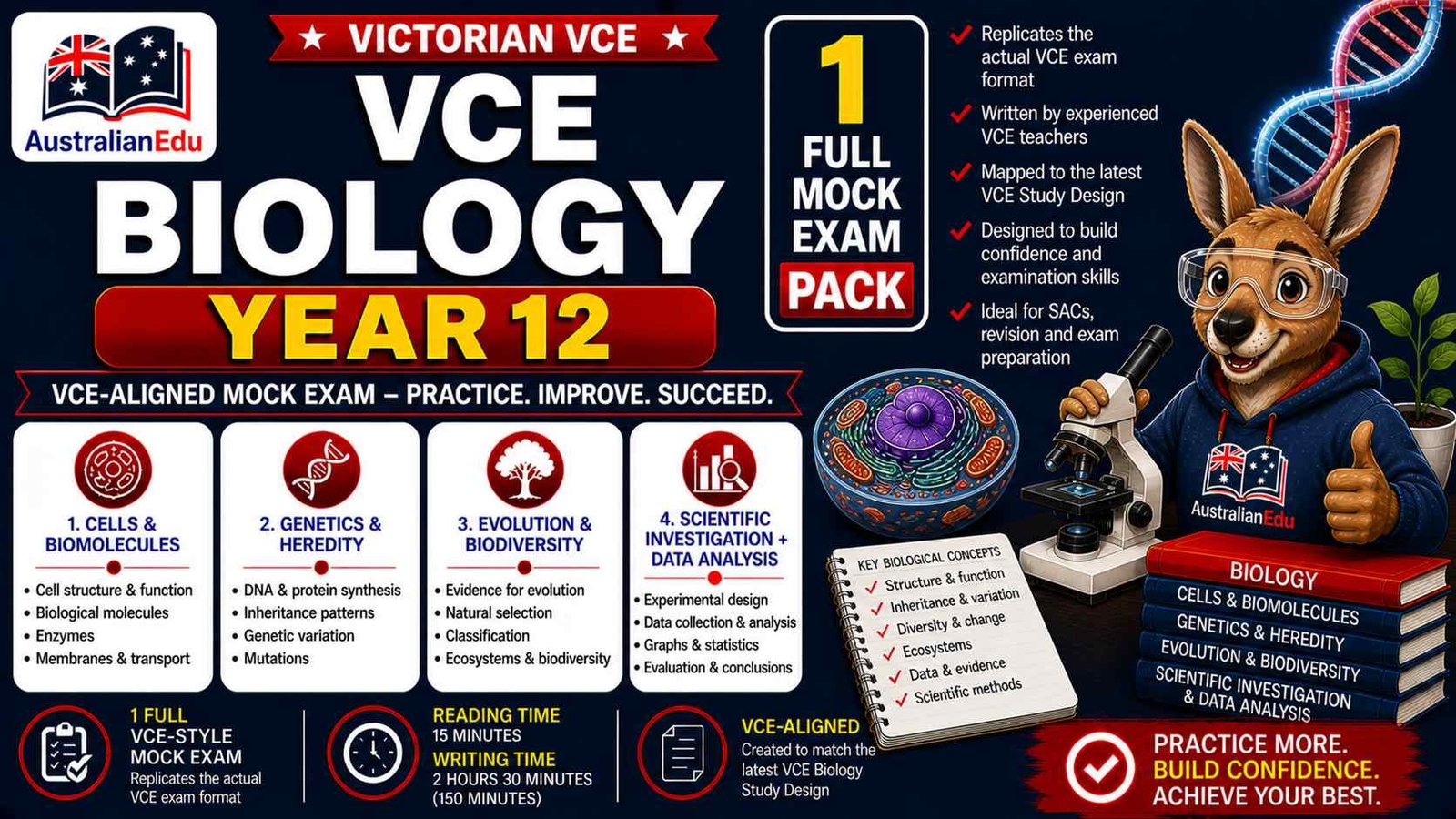 VCE Biology Units 3 & 4 - 1 Mock Pack