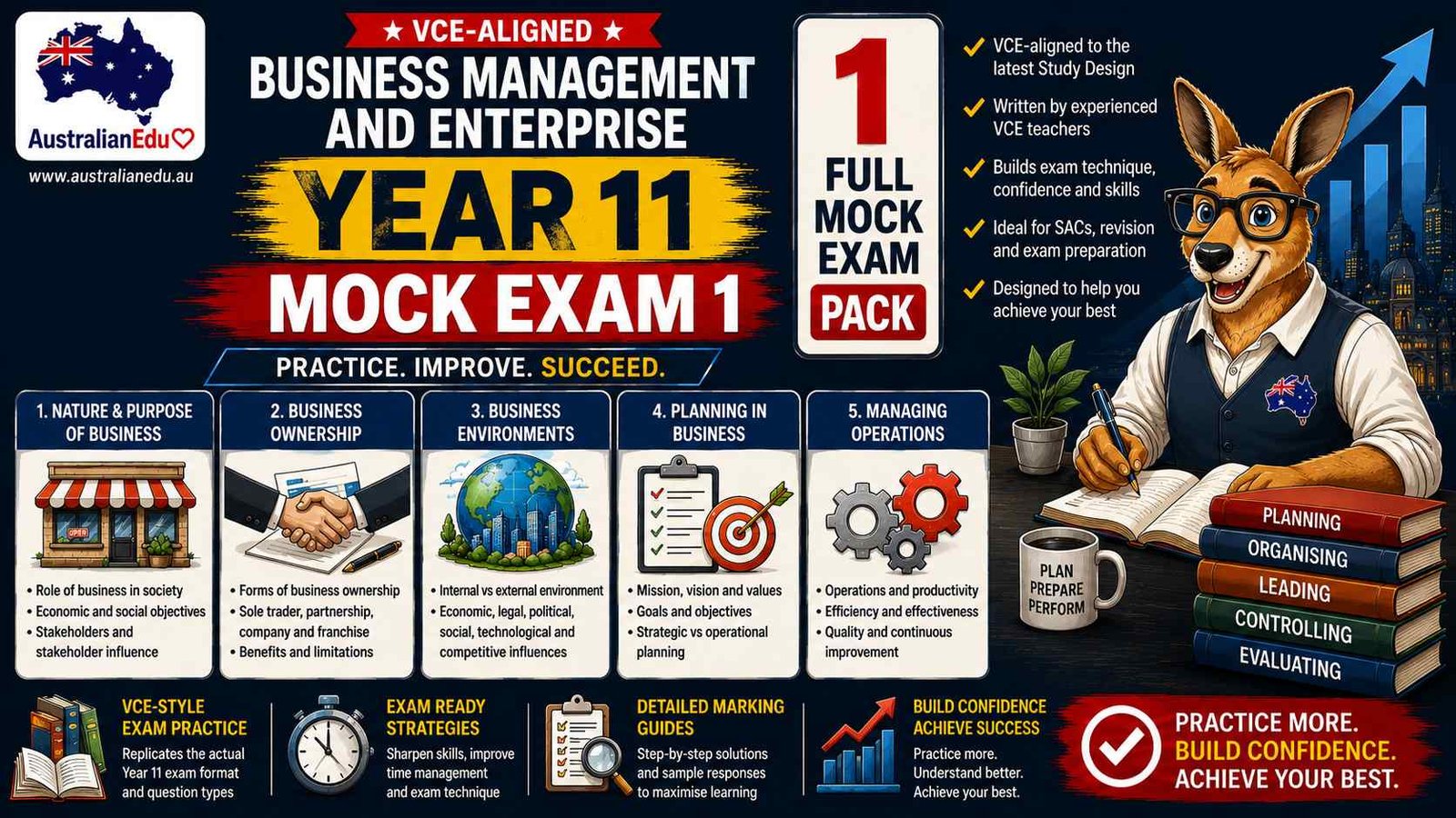 VCE Business Management Units 1 & 2 - 1 Practice Pack