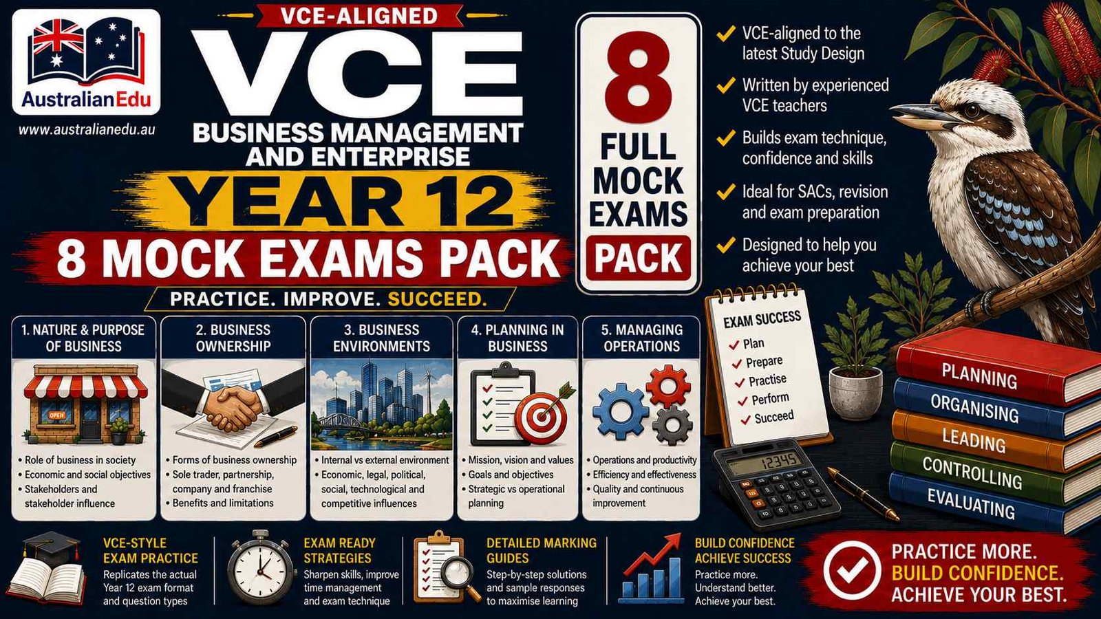VCE Business Management Units 3 & 4 - 8 Mock Pack