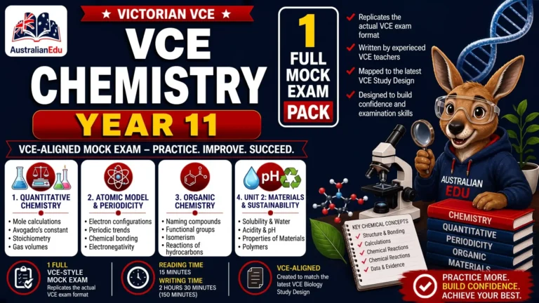 VCE Chemistry Units 1 and 2 – 1 Practice Pack