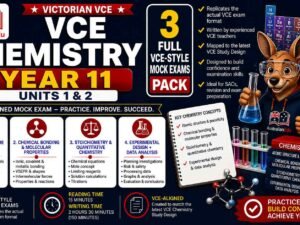 VCE Chemistry Units 1 & 2 - 3 Practice Pack