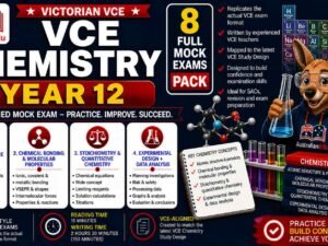 VCE Chemistry Units 3 & 4 - 8 Mock Pack