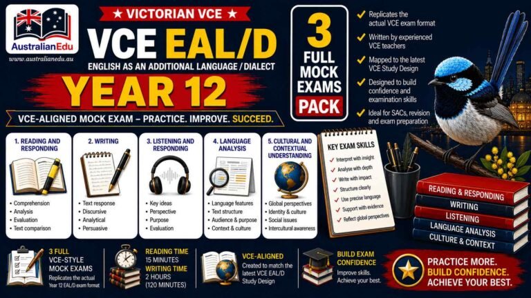 VCE EAL/D Units 3 & 4 – 3 Mock Pack