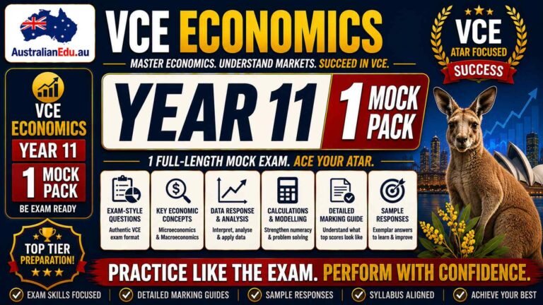 VCE Economics Units 1 and 2 – 1 Practice Pack