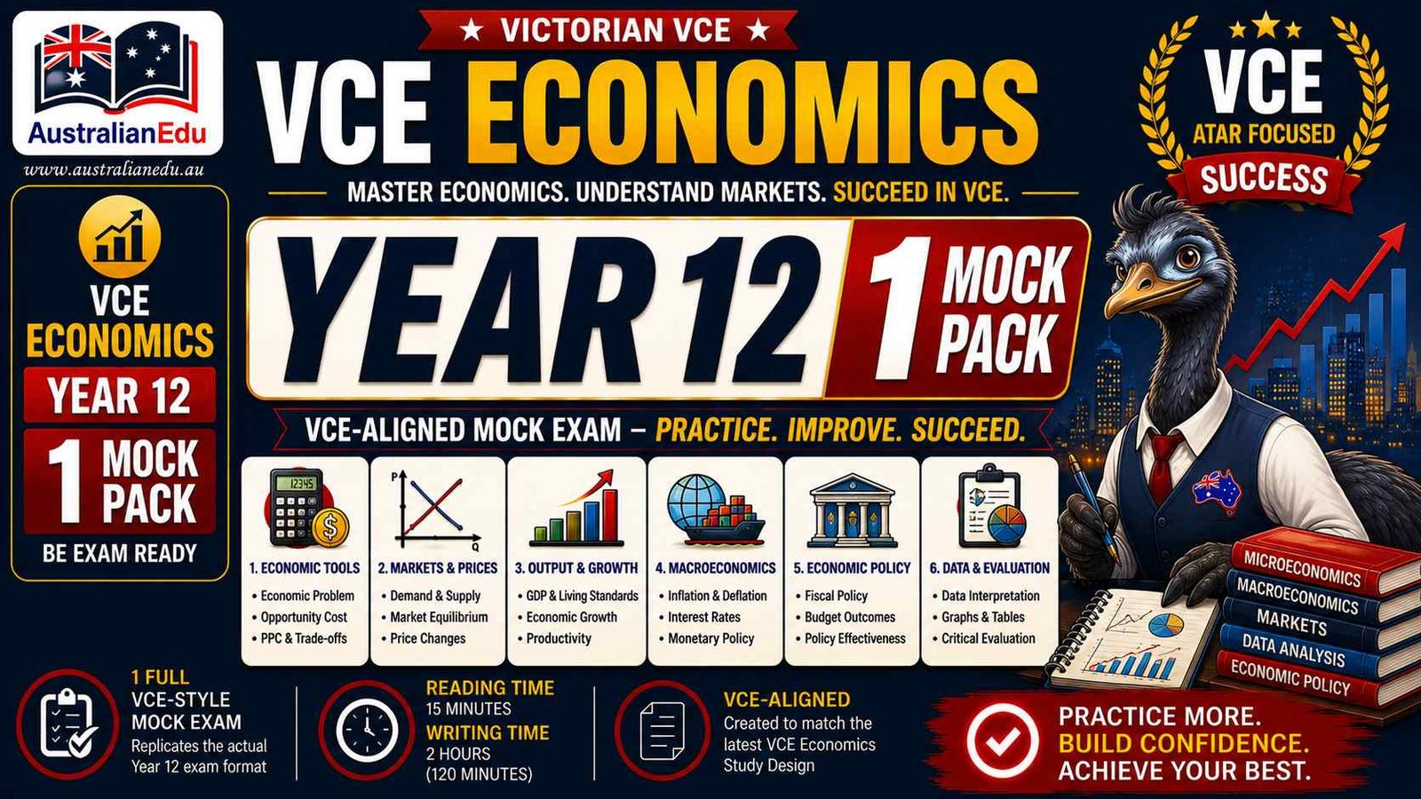 VCE Economics Units 3 & 4 - 1 Mock Pack