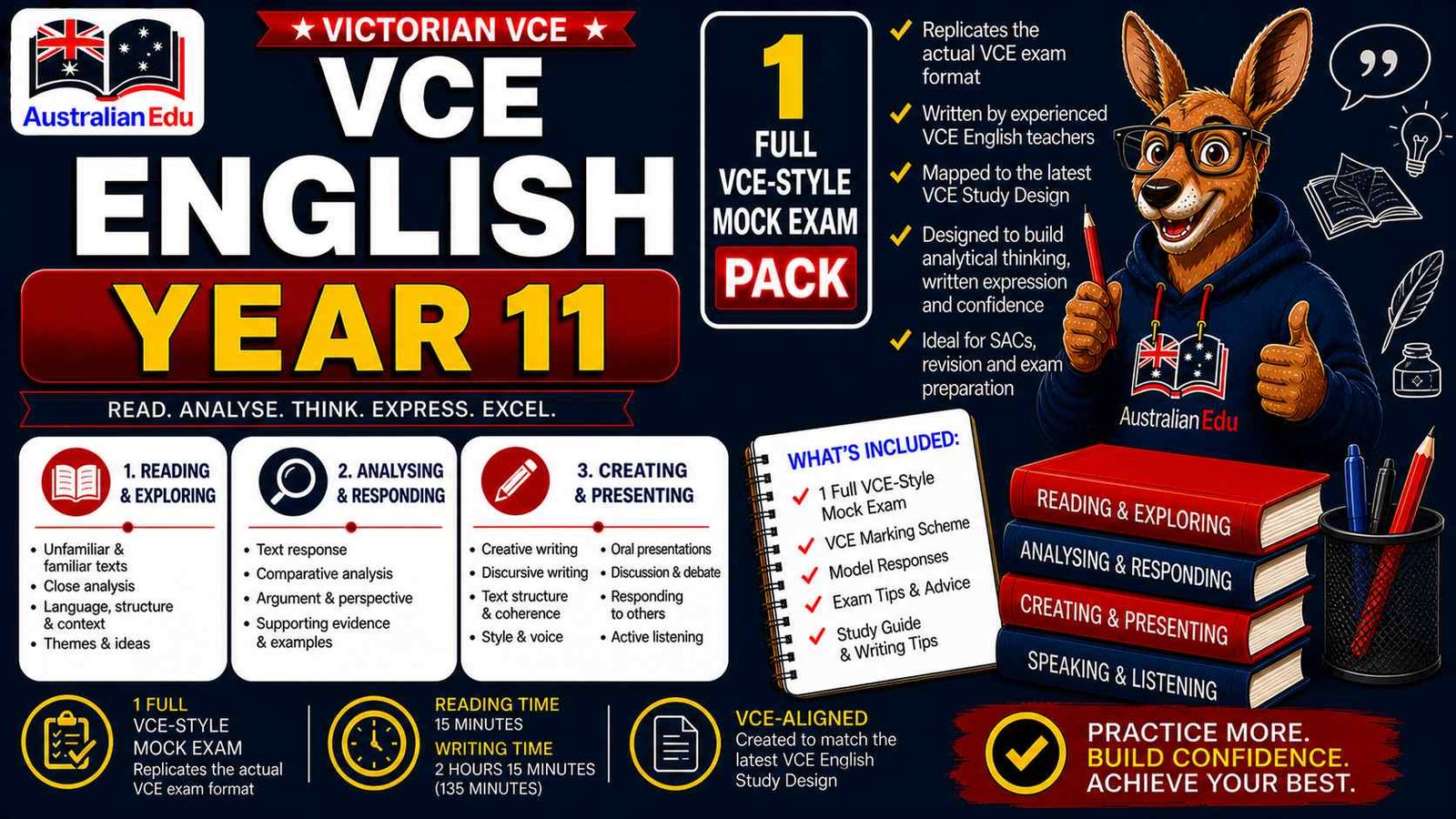 VCE English Language Units 1 & 2 - 1 Practice Pack