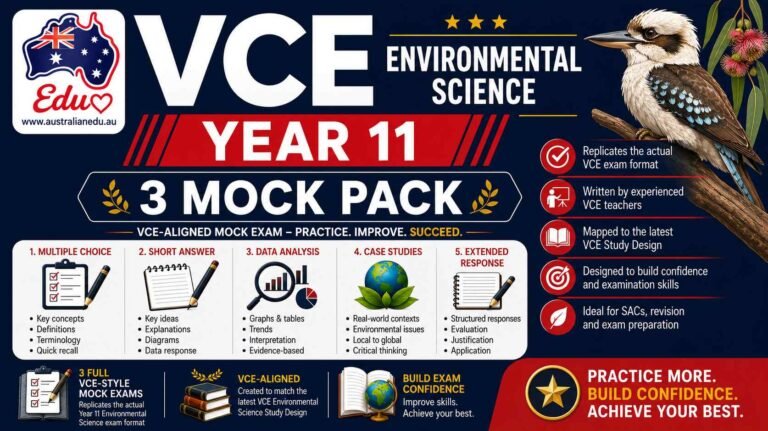 VCE Environmental Science Units 1 & 2 – 3 Practice Packs