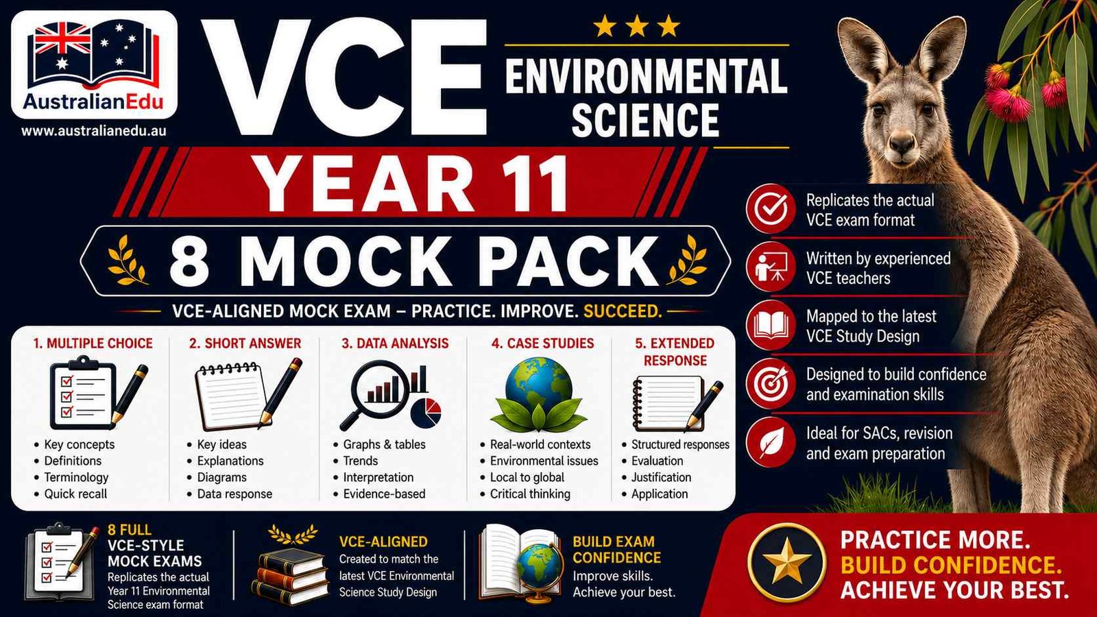 VCE Environmental Science Units 1 & 2 - 8 Practice Packs
