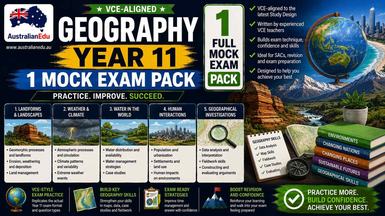 VCE Geography Units 1 & 2 - 1 Practice Pack