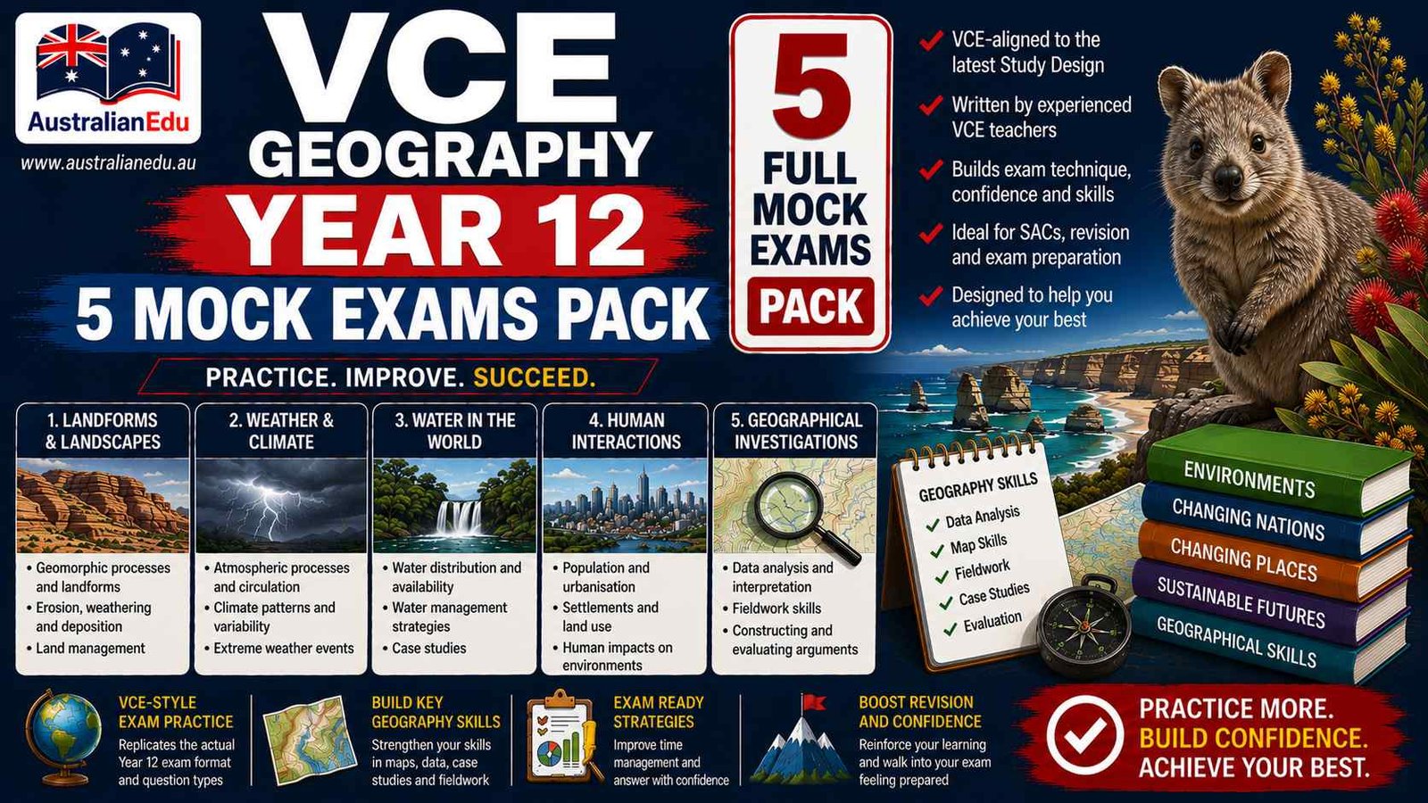 VCE Geography Units 3 & 4 - 5 Mock Pack