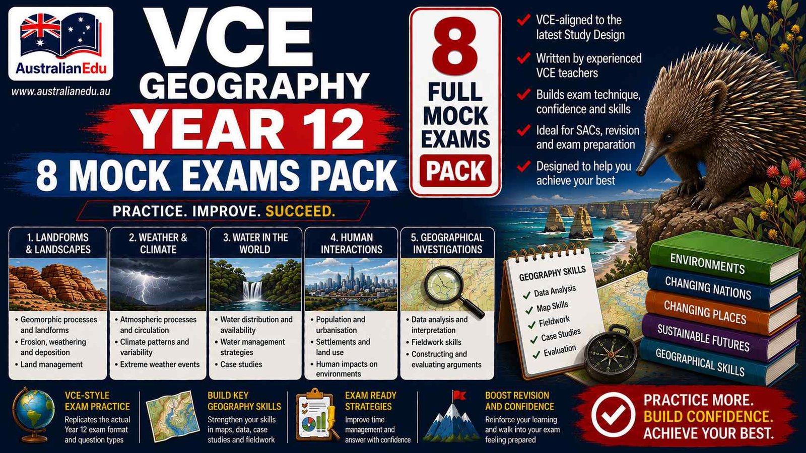 VCE Geography Units 3 & 4 - 8 Mock Pack