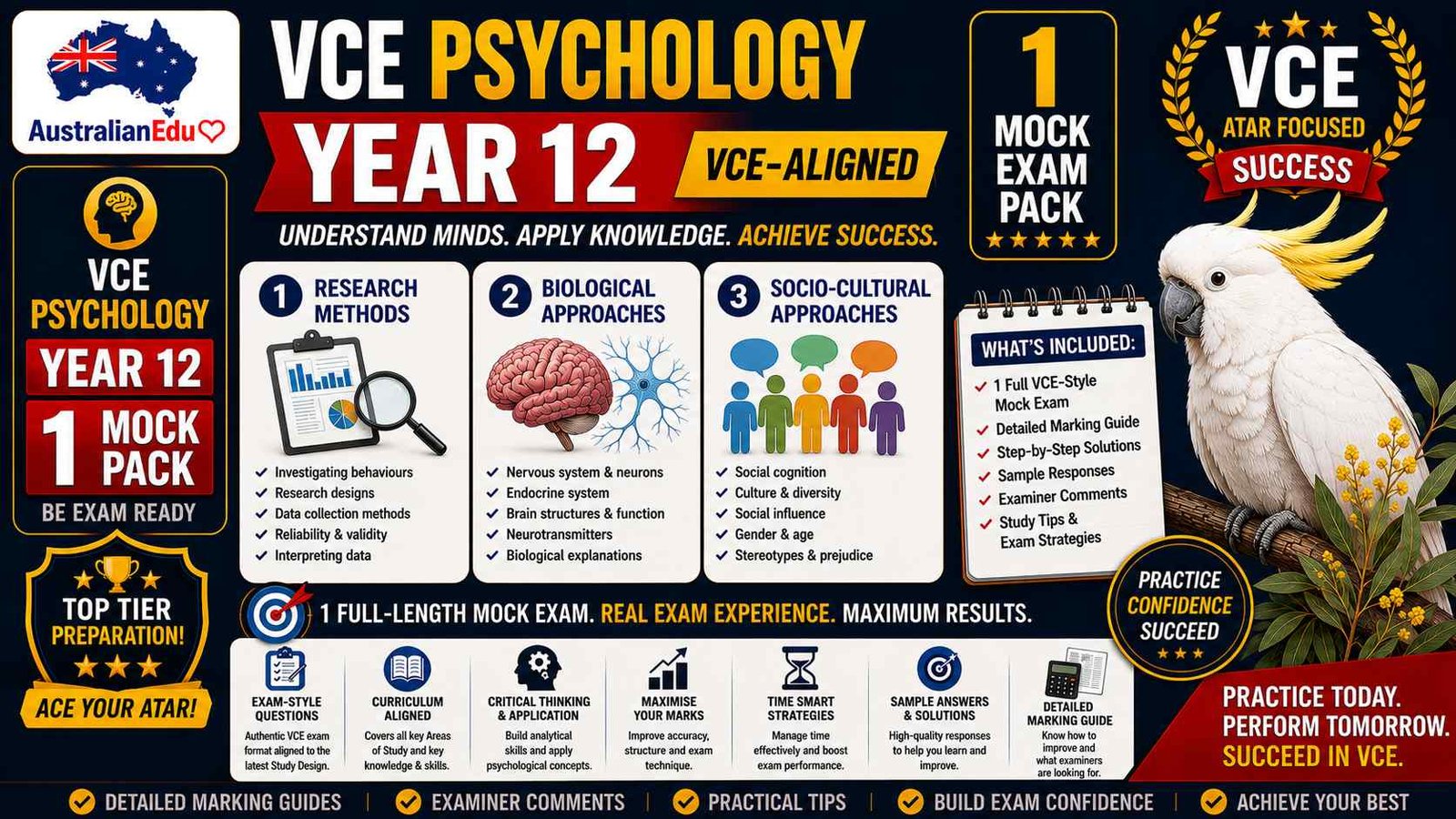 VCE Psychology Units 3 & 4 - 1 Mock Pack